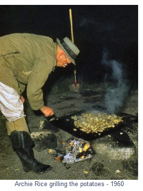 Archie Rice grilling the potatoes